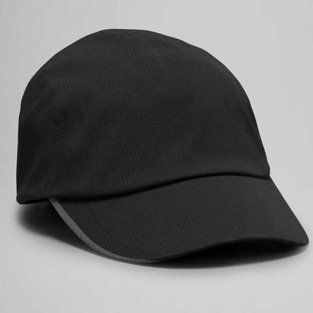 Lululemon L/Xl Black Unisex Fast & Free Wovenair Vent Running Hat